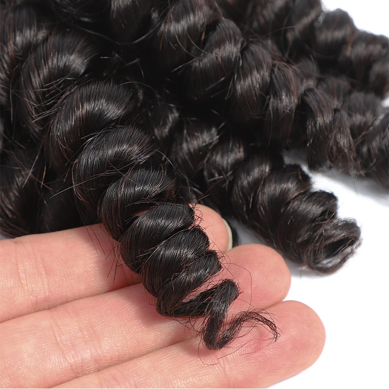 HairUGo Funmi человеческие волосы для черных женщин Связки с 4*4 Кружева Закрытие 4