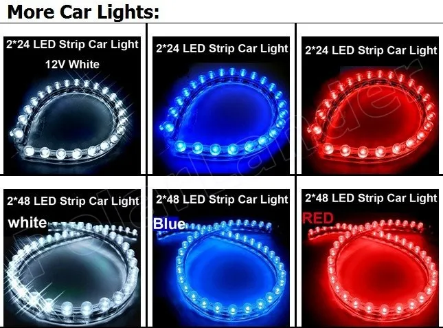 Новейшие гибкие Автомобильные светодиодные полосы 48 см 48LED лампы автомобильные 2