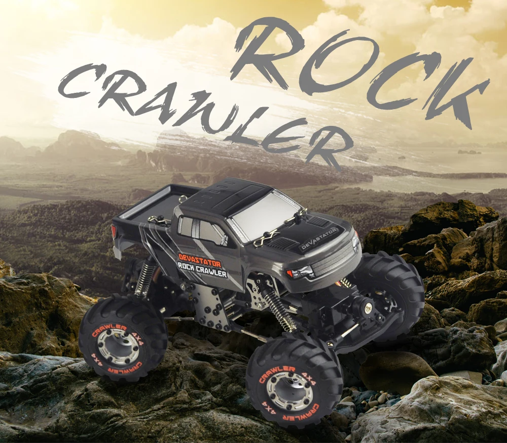 HBX RC автомобиль 4WD 2,4 ГГц 1:24 Масштаб Гусеничный пульт дистанционного управления автомобиль 4 колеса руль внедорожный автомобиль модель перезаряжаемые наклейки серый