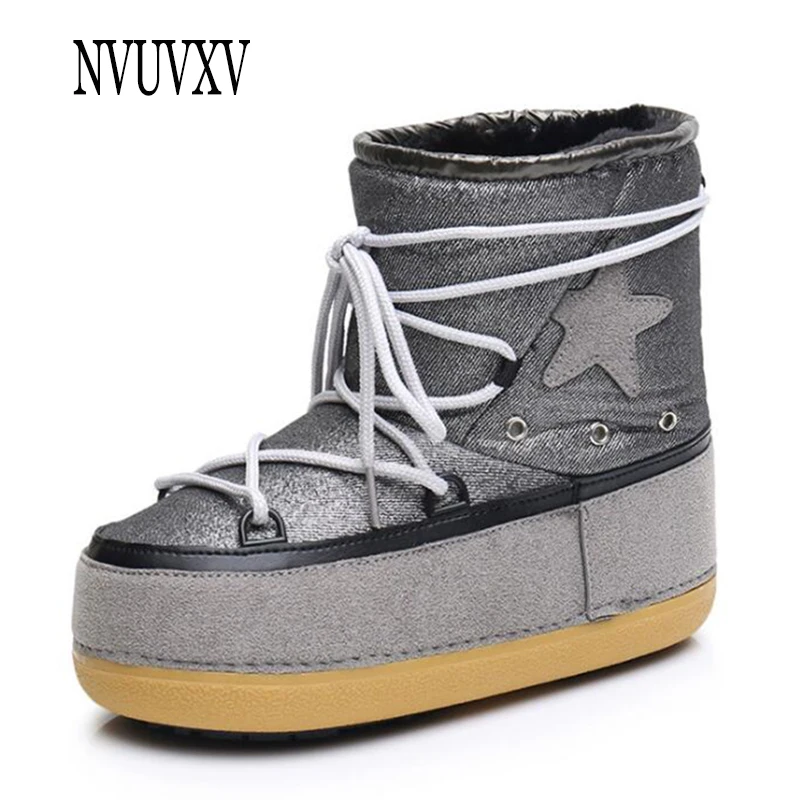 Новинка 2019 высококачественные женские ботинки средней длины лыжные космические