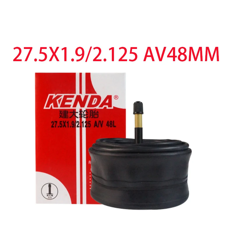 2PC27.5X1.92.125AV48 2 шт., внутренняя труба для горного велосипеда MTB, шины для горного велосипеда, бутиловая резиновая велосипедная трубка, шины 24/26/27,5/29/700c, клапан Presta Schrader - Цвет: 2PC27.5X1.92.125AV48