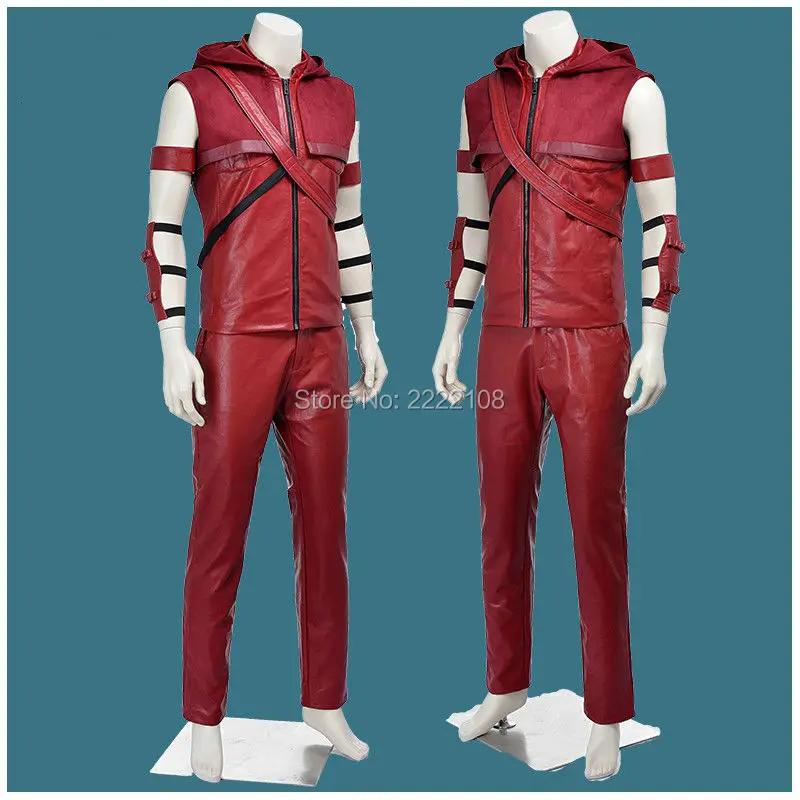 Кино Coser герой Зеленая Стрела красная стрелка Рой Харпер зеленый костюм косплей