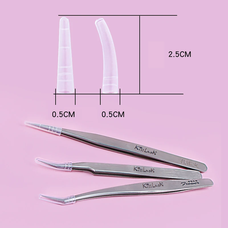 Пинцет для прививки ресниц пинцет с защитным рукавом силиконовый рукав