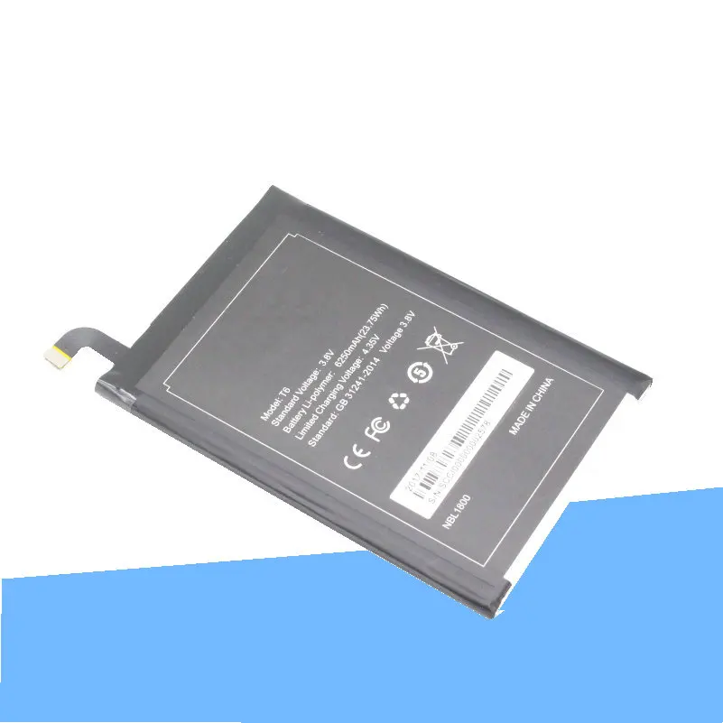 ISkyamS 1x6250 мАч T6 HT6 сменный литий-полимерный аккумулятор для HOMTOM HT6 и DOOGEE T6 T6 PRO, умный аккумулятор для мобильного телефона