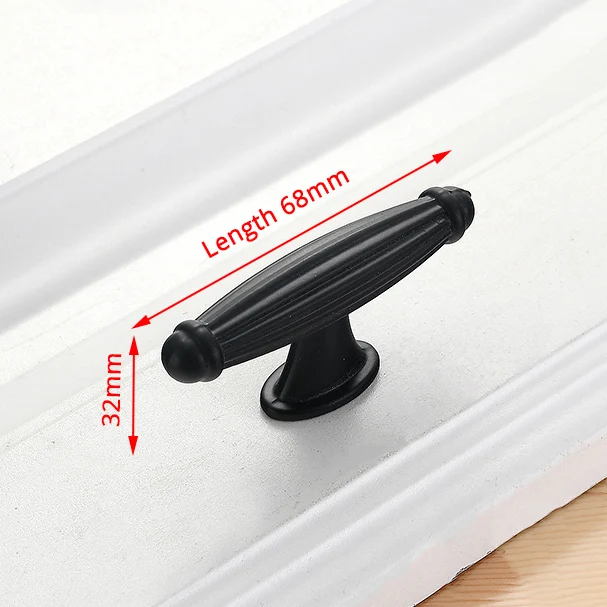 Handle-8831C NAIERDI черные ручки шкафа американский стиль твердый алюминиевый сплав кухонный шкаф ручки для выдвижных ящиков оборудование для обработки мебели - Цвет: Handle-8831C
