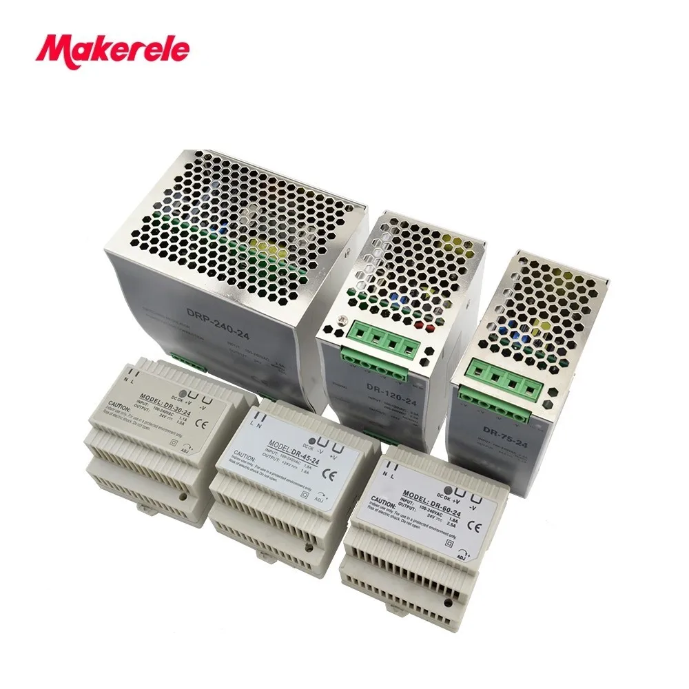 Din рейку питания 12/24 В ac/dc источник Питание 30 Вт 45 60 75 120 вт 240 с ce approv для LED Driver|din rail