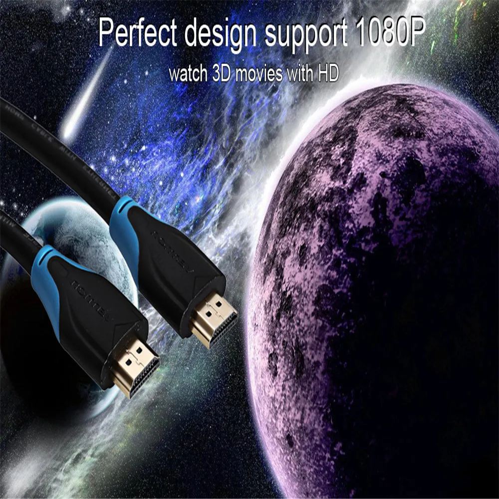Vention B01 HDMI Кабель 1080 P Высокоскоростной Мужчинами 1.4 В Поддержка V1.4 Версия Золота
