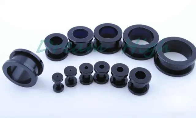 

Ear Piercing Black&white Flesh Tunnel UV Acrylic Ear Plugs Earring Fashion body piercing jewelry 2-12mm 80pcs/lot Free Shipping