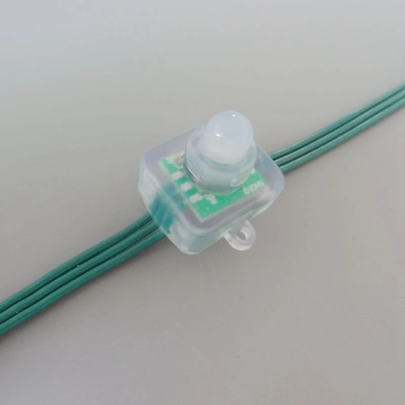 1000 шт 12 мм квадратный рассеянный цифровой RGB LED пиксели WS2811 IP68 DC5V | Лампы и