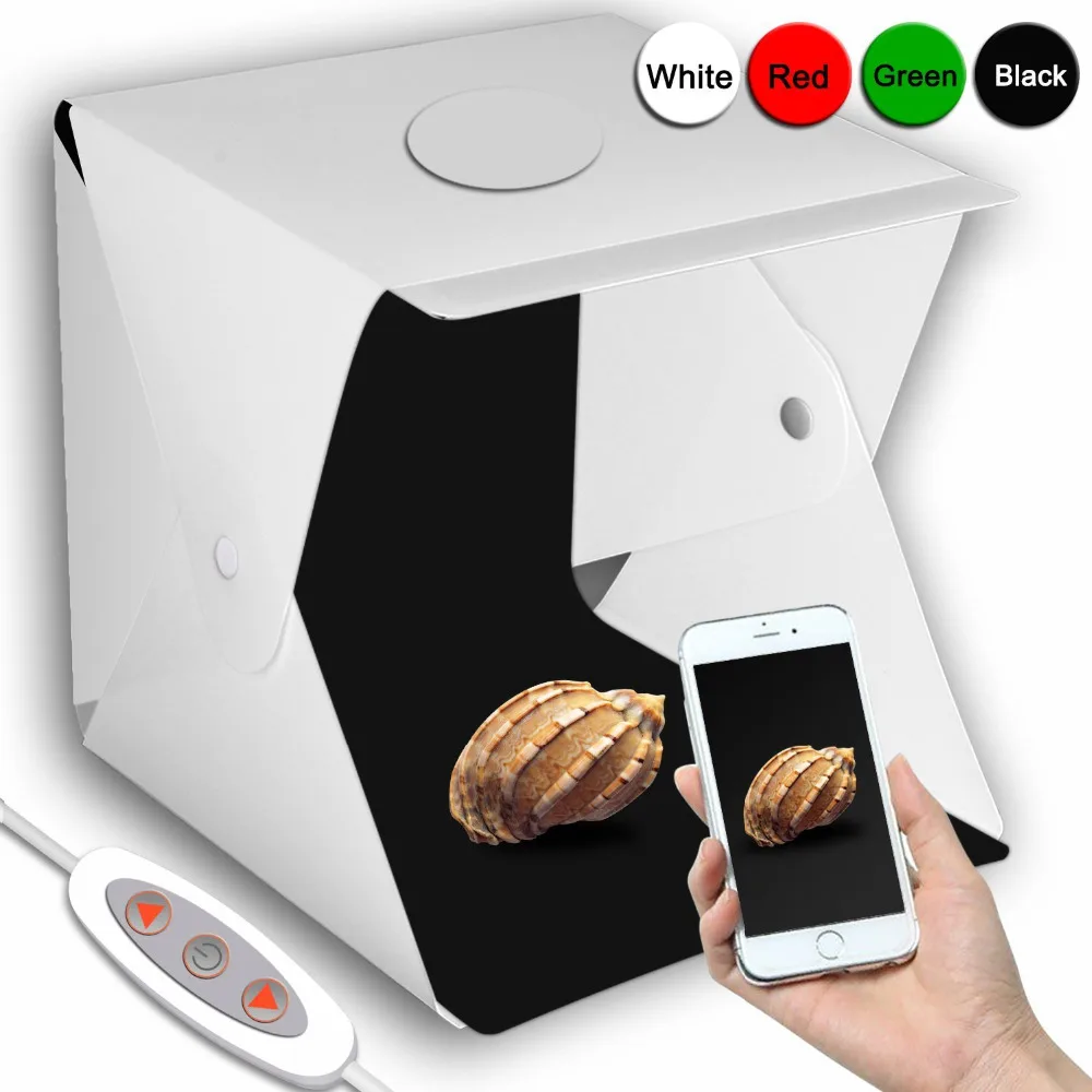 

Новый складной светодиодный светильник 40*40 40, портативный светильник для фотостудии с регулируемой яркостью для зеркальной камеры