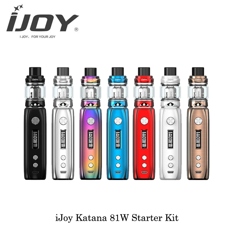 Электронные сигареты iJoy Катана 81 Вт Starter Kit 3000 мАч батарея бак subohm с KM1 сетки