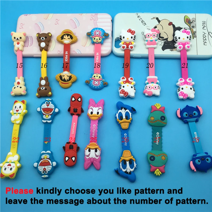 3 шт./лот Прекрасный Стежка Дональд Дак Мультфильм Намотки Кабеля Наушников