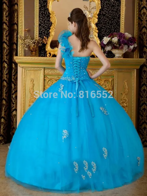 Новый Сексуальный SexeMara Quinceanera Платья 2017 Бальное платье Милая с Плеча