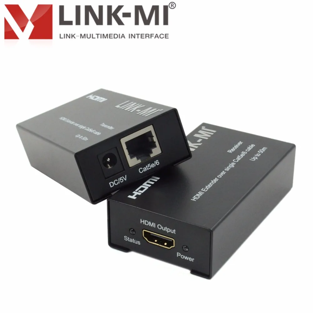 HDMI удлинитель 50 м передатчик и приемник через один UTP кабель Поддержка 3D 1080p с