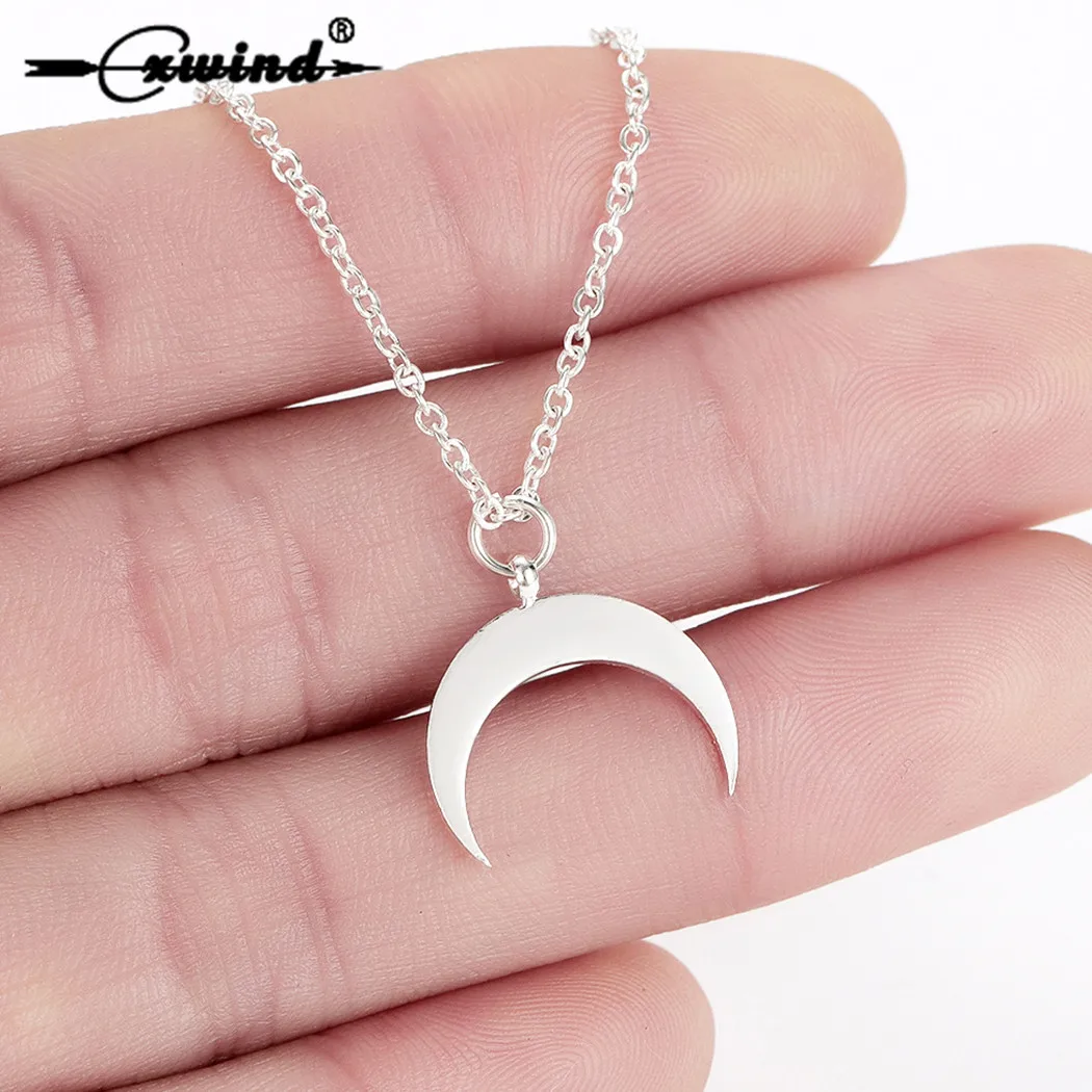 Cxwind модное ожерелье полумесяц подвеска в форме половины Луны для женщин Bijoux