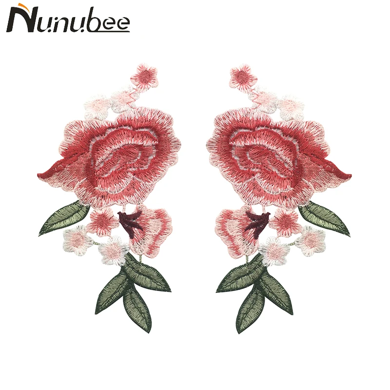 Nunubee 2 шт./компл. вышивка розы ПРИШИТАЯ на патчи наклейка для одежды Parches Para La Ropa