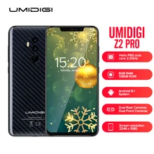 UMIDIGI Z2 PRO 4G смартфон 6,2 ''Android 8,1 Helio P60 Восьмиядерный 6 ГБ+ 128 Гб полноэкранный мобильный телефон с функцией распознавания лица