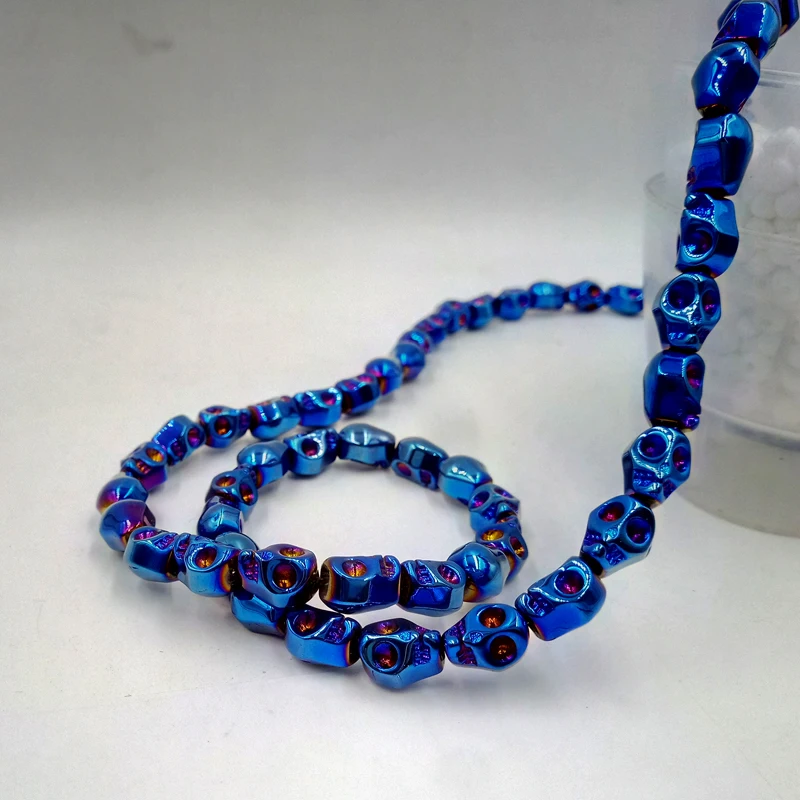 Оптовая продажа 20 шт. череп Хрустальное стекло свободные бусины-Распорки 10x8 мм DIY