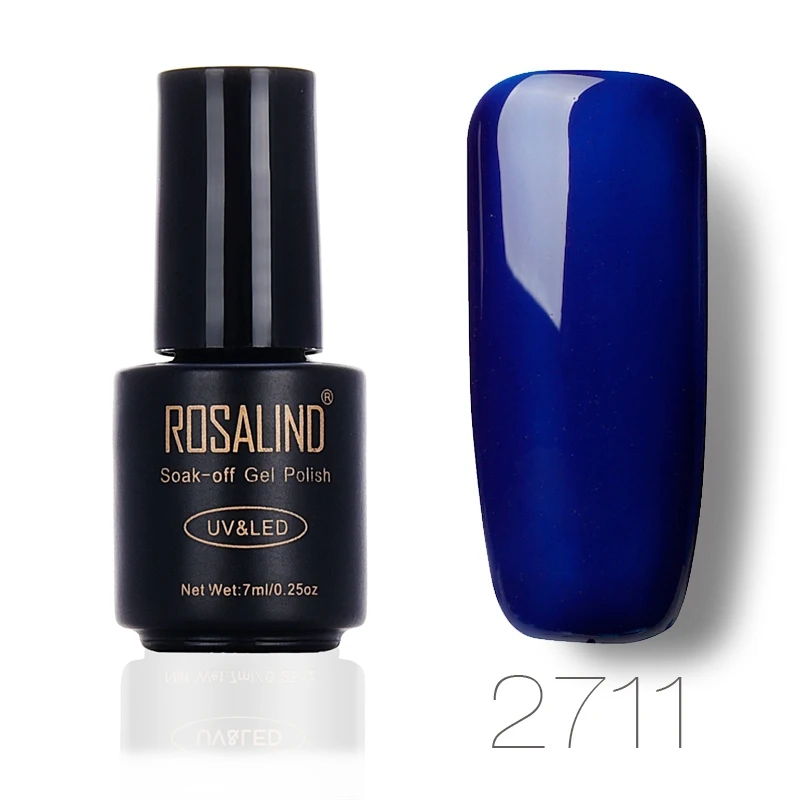ROSALIND гель 1S 7 мл серый цвет серия УФ светодиодный замачивающийся гель лак для ногтей акриловый для дизайна ногтей накладные кончики наращивание гель лак - Цвет: 2711