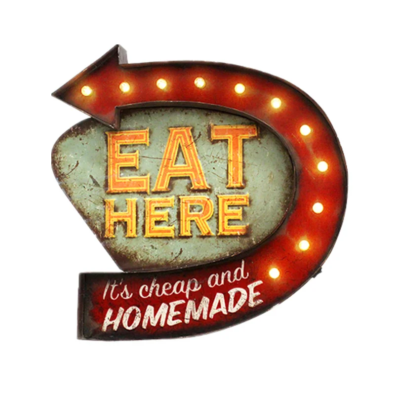 Горячая Кофейня светодиодный металлическая вывеска для бара открытым ужин пить