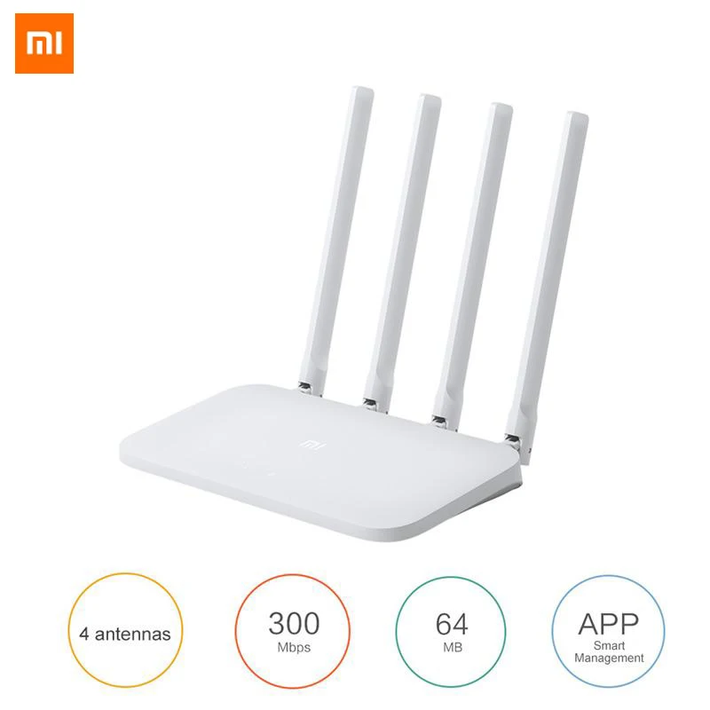 Оригинальный роутер Xiaomi 4C с умным управлением через приложение 300 Мбит/с