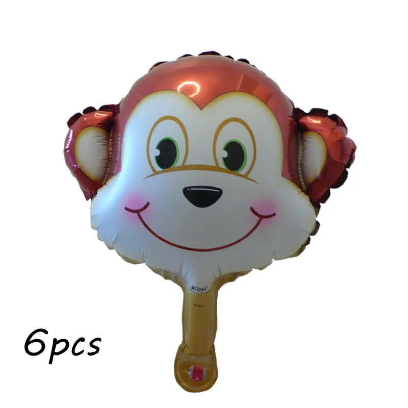 mini monkey 12 дюймов воздушные шарики из латекса с животными мини голова животного Зебра обезьяна лев тигр форма фольги шар для детей день рождения Декор Игрушки Мяч - Цвет: mini monkey