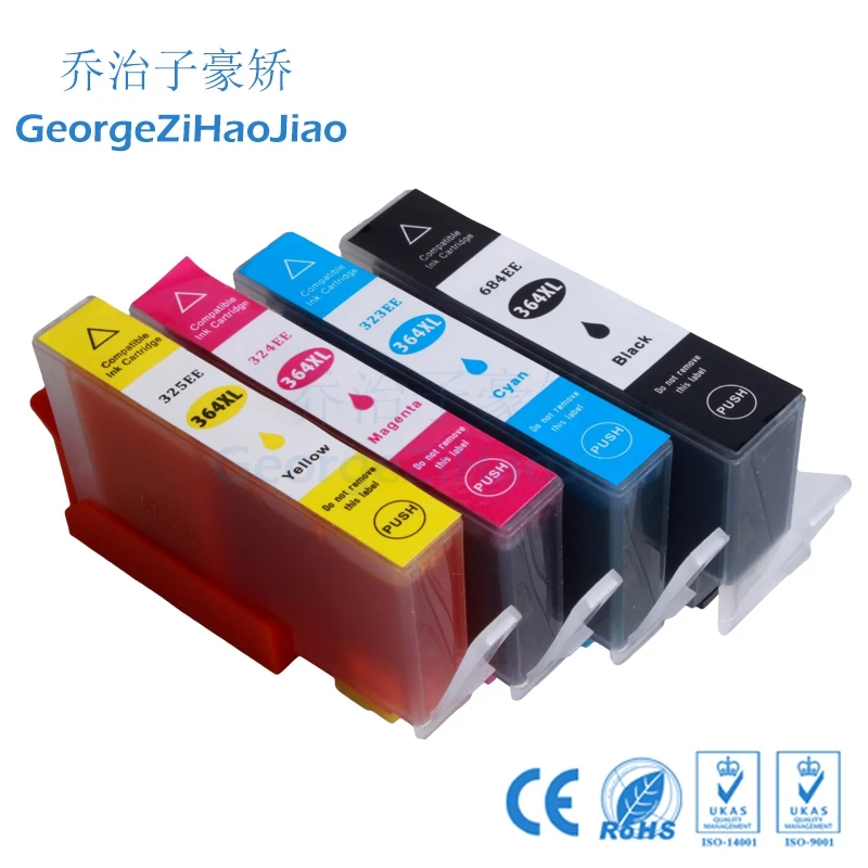 4 X 364XL чернильный картридж Compatibel voor HP364 364 XL Photosmart Беспроводной B109a B109d B109f B109n плюс