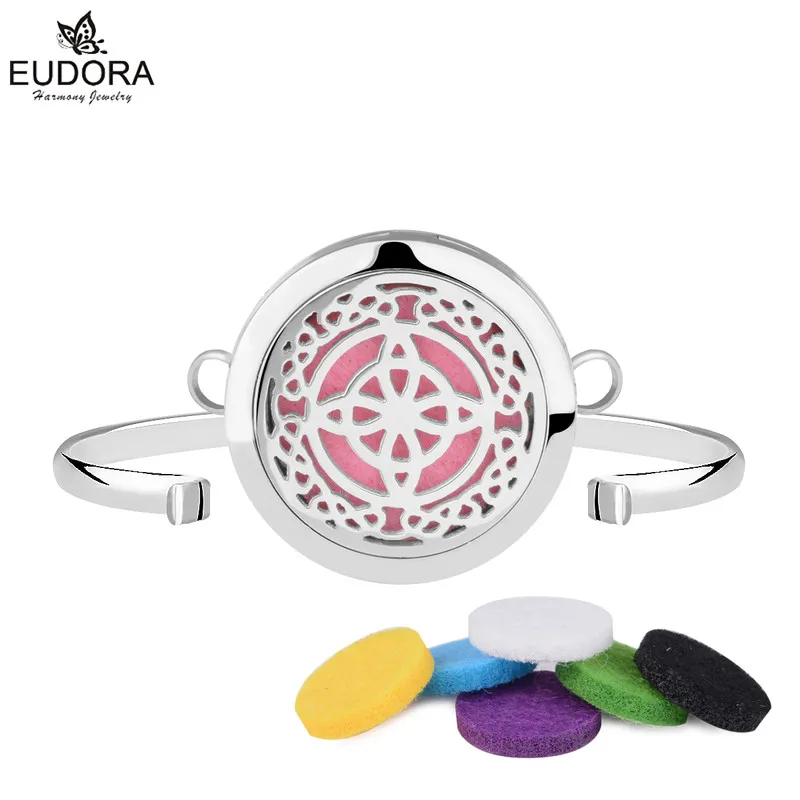 Оптовая Серебра Нержавеющей Стали Медальон Браслеты Ароматерапия Эфирные Масла