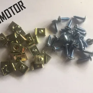100pcsset m5 screws and fastener body u clips for chinese scooter honda yamaha qj keeway kymco atv bike plastic use part free global shipping
