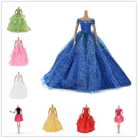 11 11 sale colorful elegant handmade summer bridal gown princess dress clothes wedding party dress for barbie doll acessories