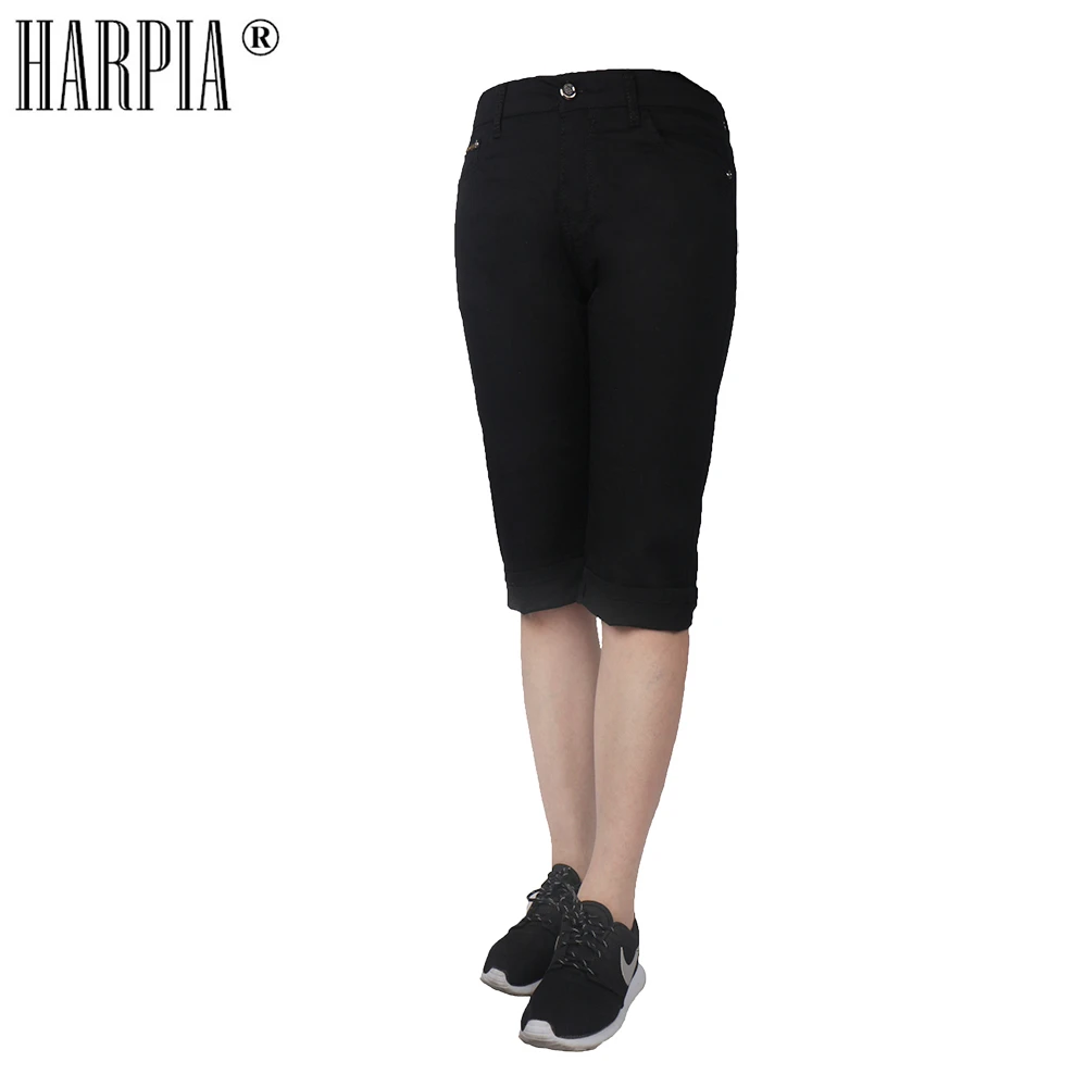 Harpia новинка негабаритные женские тонкие короткие бриджи хлопок длина до колена