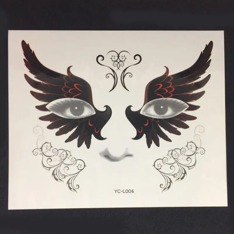 Временные тату наклейки для лица и глаз водонепроницаемые самоклеющиеся на Хэллоуин карнавальный костюм