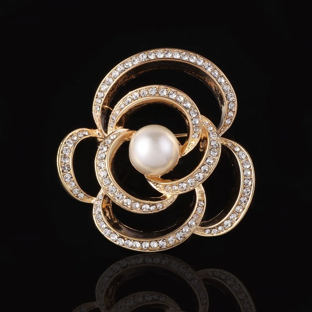 Хит 2015 шарф застежка ювелирные изделия подвески брошь роза горный хрусталь броши