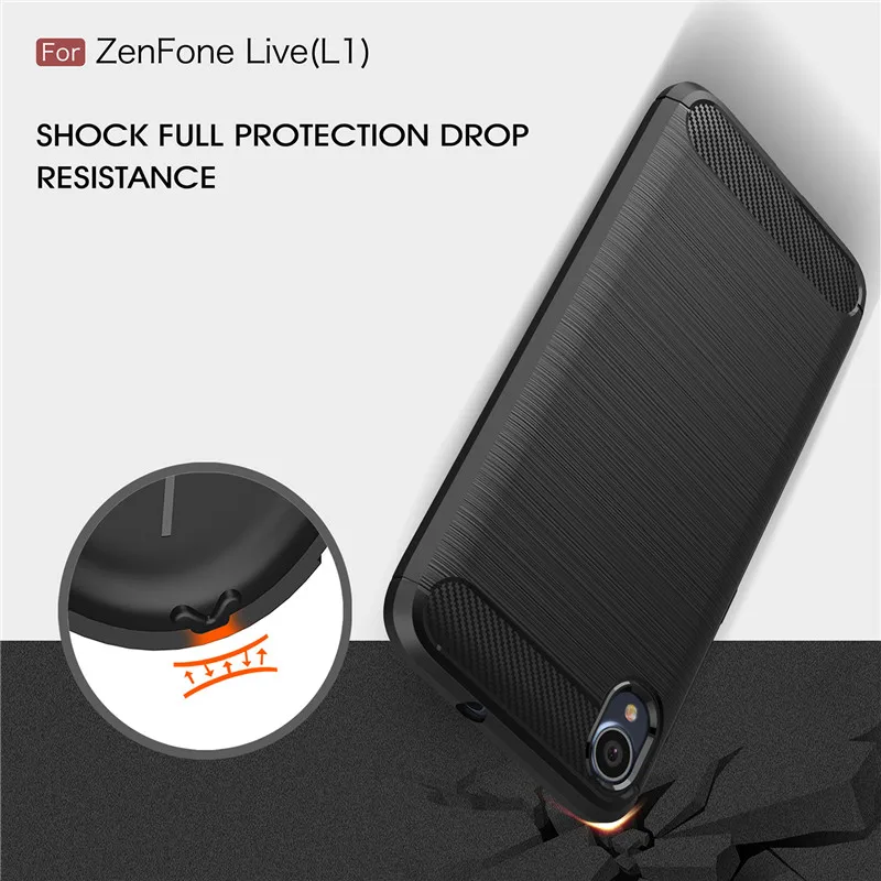Для ASUS Zenfone Live L1 ZA550KL Силиконовый противоударный Матовый Бампер чехол для