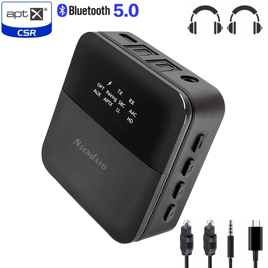 CSR8675 Bluetooth 5,0 приемник передатчик APTX HD беспроводной аудио адаптер низкая задержка 3,5 мм оптический адаптер для ТВ/дома/автомобиля