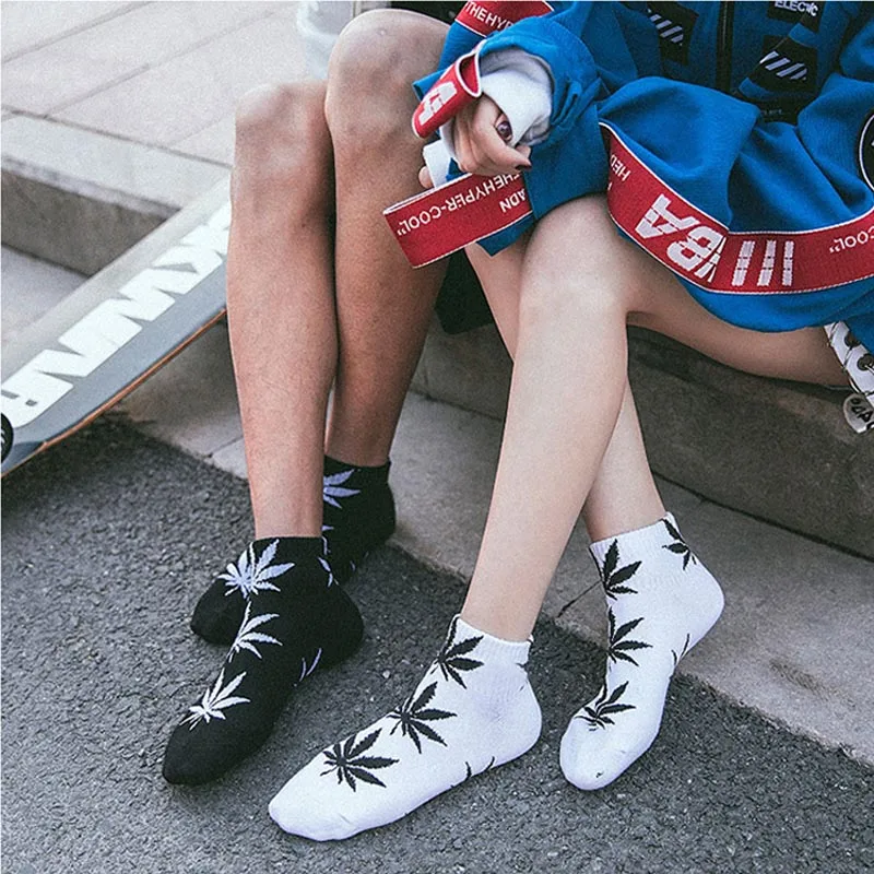 Модные 1 пара удобные хлопковые носки высокого качества лист в виде кленового