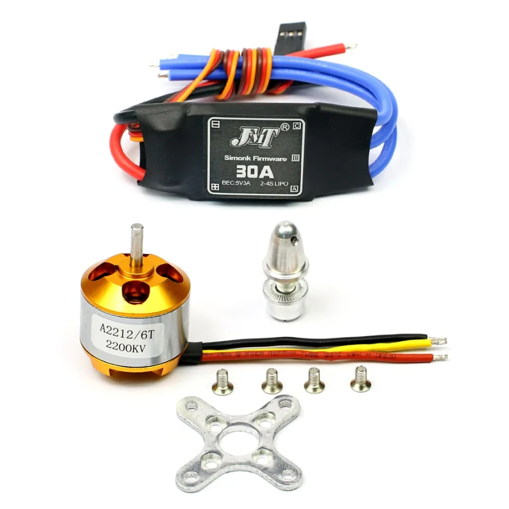 F02048-z A2212 2200KV бесщеточный мотор с внешним ротором креплением 6T + 30A | Игрушки и хобби