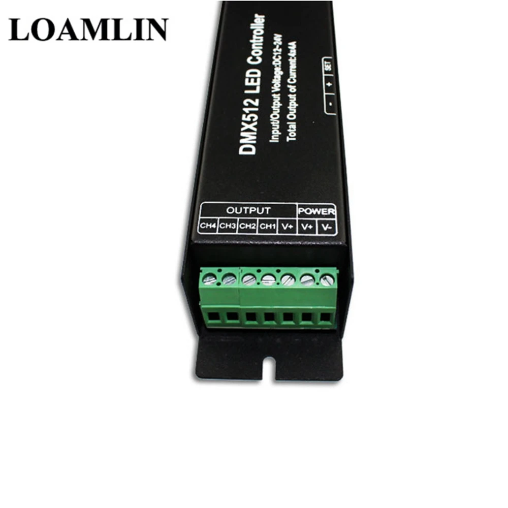 Светодиодный декодер RGBW DMX 512 4 канальный Декодер * 4A для светодиодных лент
