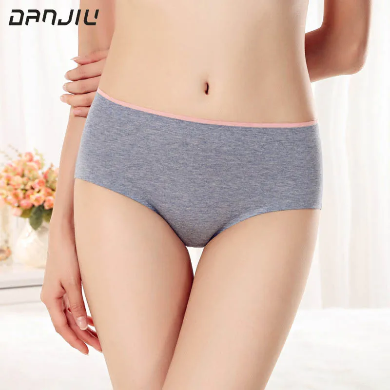 Женское хлопковое однотонное нижнее белье простой стиль высокая эластичность