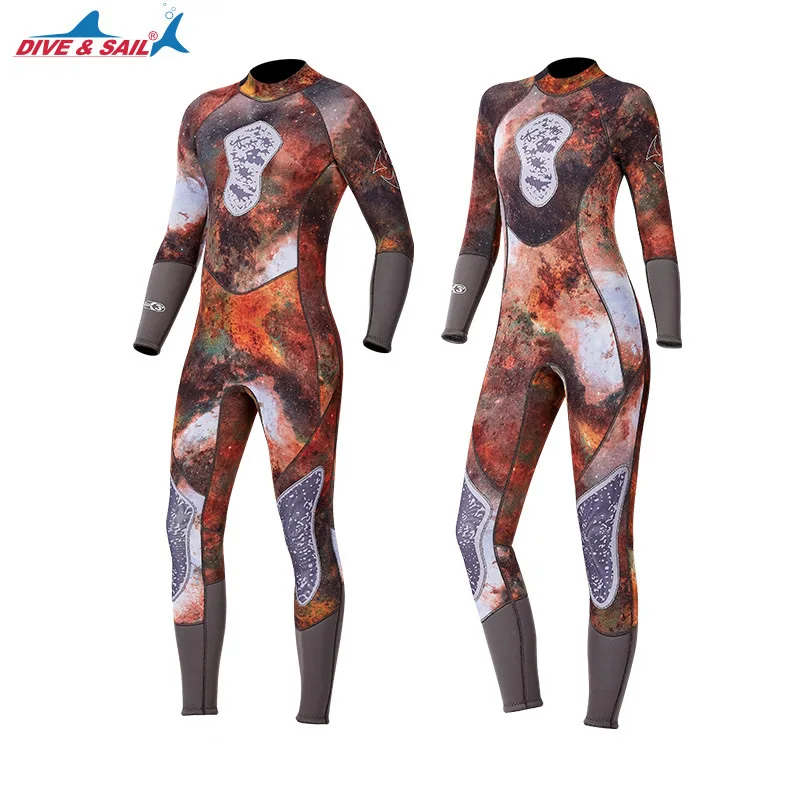 Неопреновый полноразмерный Камуфляжный гидрокостюм для дайвинга и парусного
