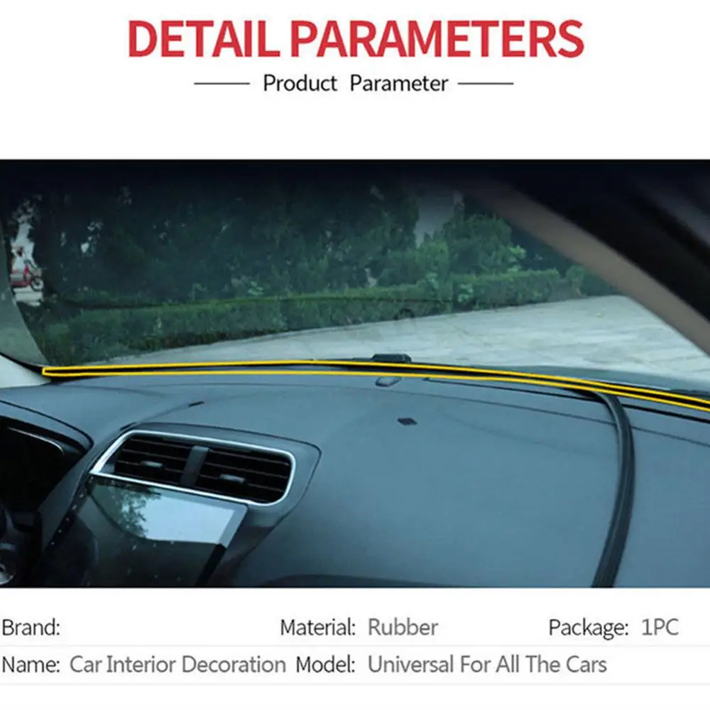 Автомобильные аксессуары 1 6 м резиновая центральная консоль для лобового стекла