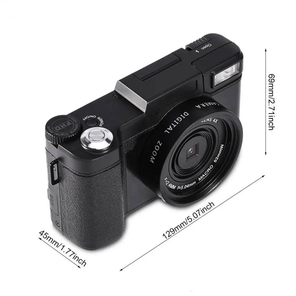 24MP Full HD 1080P 4 раза цифровая камера с поворотом и зумом 3 дюйма TFT экран видео Camcoder