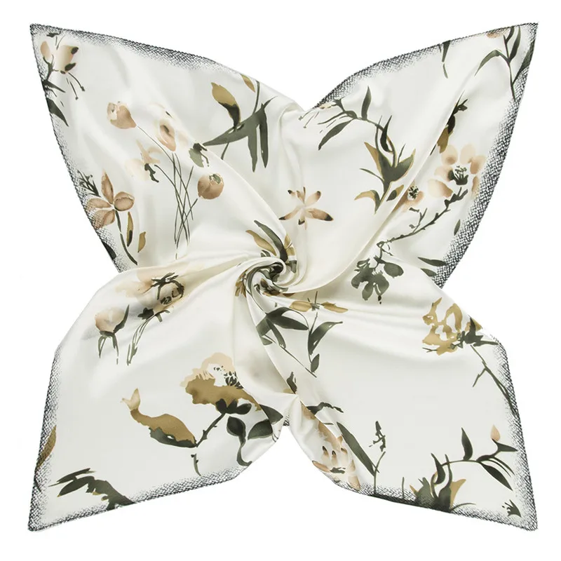 Шаль-хиджаб POBING в Испании шелковый шарф Женский атласный платок с цветочным