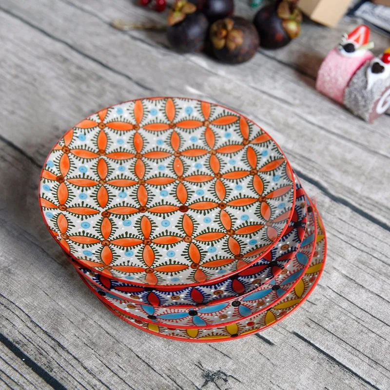 Керамика креативный Freehand эскиз столовый поднос салатные блюда Западная тарелка
