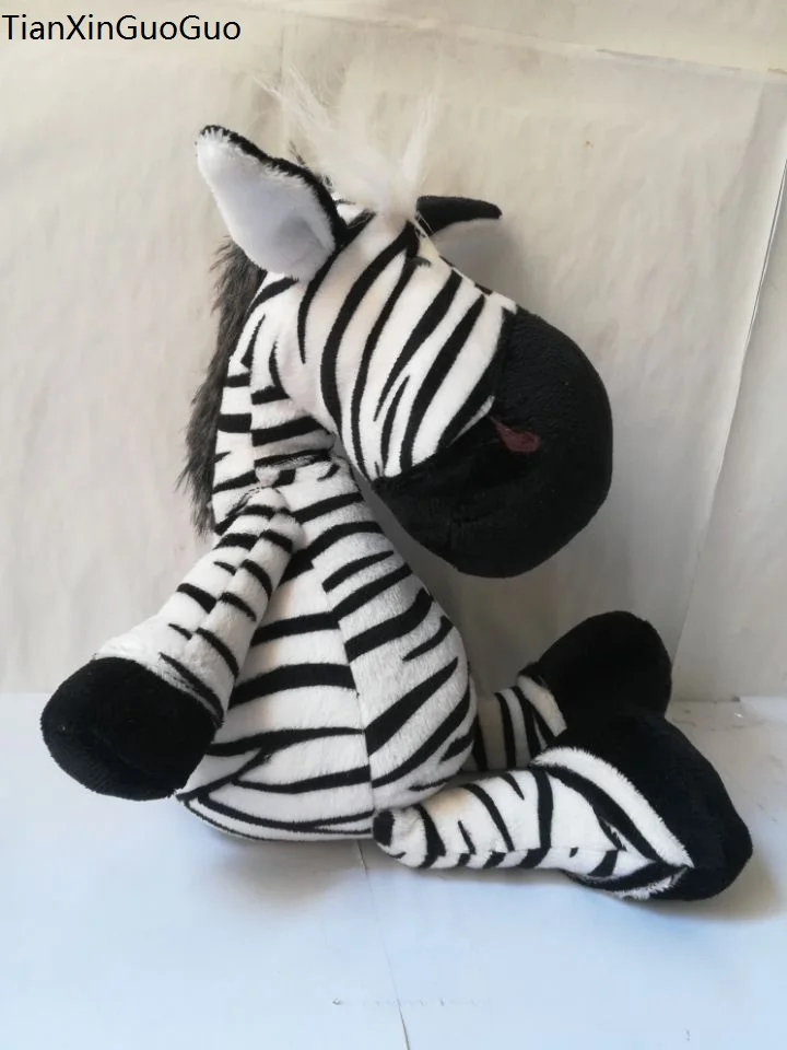 

about 35cm cartoon zebra plush toy jungle zebra soft doll pillow toy Christmas gift b1453