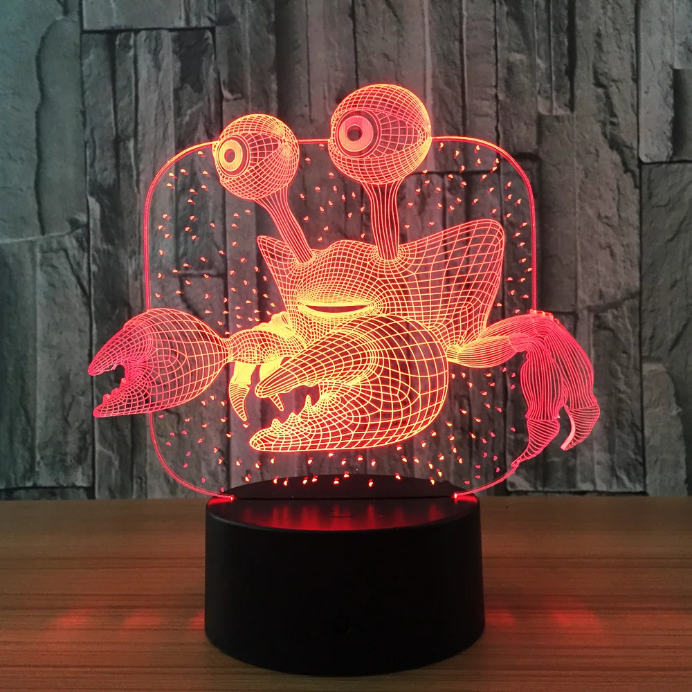 Нежное кольцо с камнем 3D USB светодиодный ночник AA батарея мощность 7 цветов иллюзия Лампа сенсорный или пульт дистанционного управления дети спальня лампа дропшиппинг