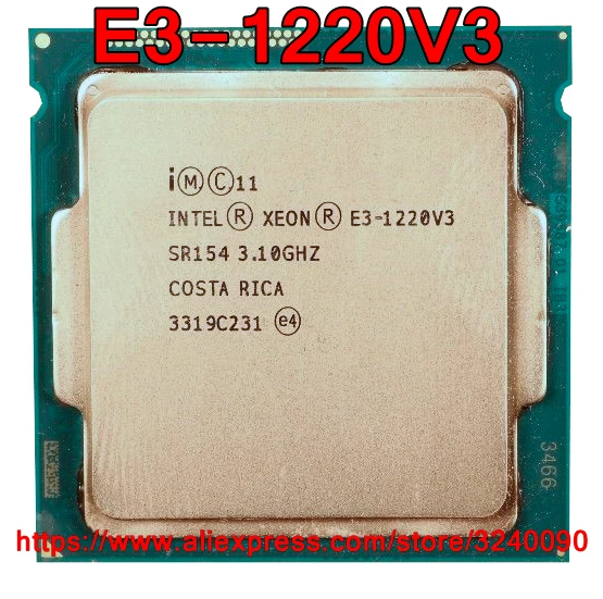 Оригинальный процессор Intel Xeon 3 10 1220 ГГц 8 м 80 Вт четырехъядерный E3 1220V3 LGA1150