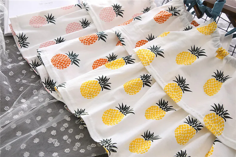

Wholesale 2019 new style dress fruits print vest 3 colors cute girl kids dress
