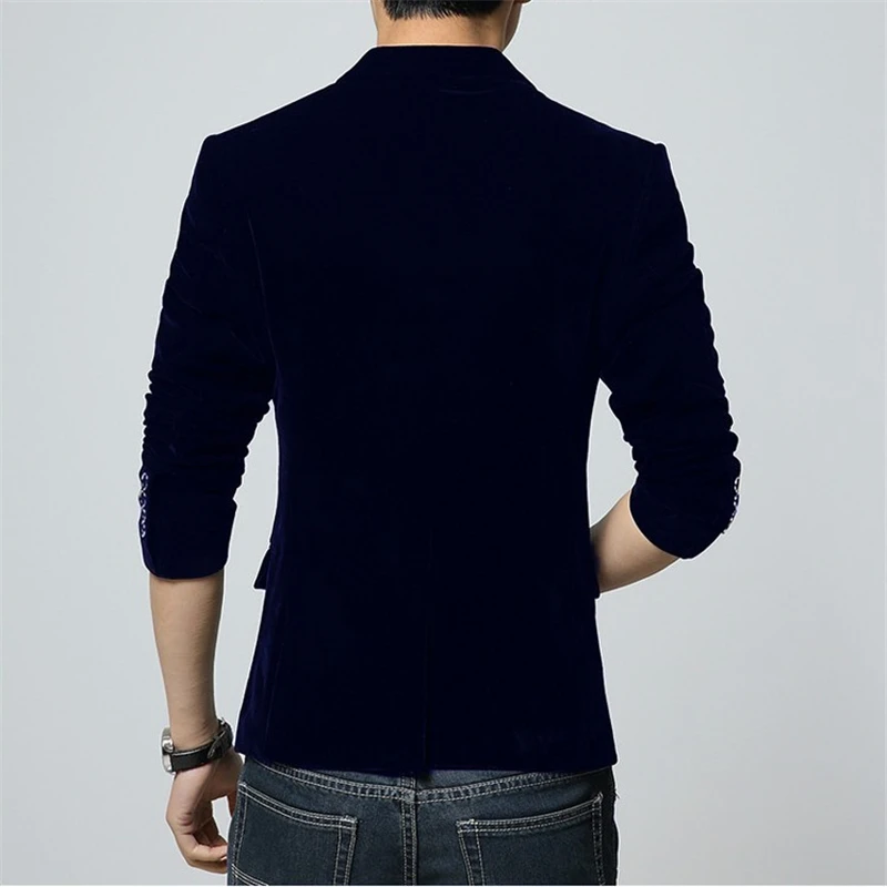 teen men suit jacket long-sleeved corduroy fabric mens blazer coat Slim design suits blazers Asia size S M L XL XXL XXXL | Мужская
