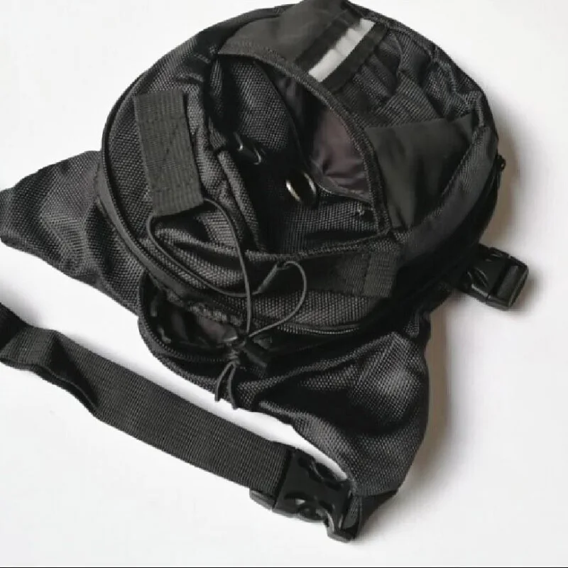 Нейлоновая многофункциональная сумка fannypack для мужчин черная поясная мотоцикла